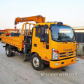 China Flatbed Truck With Crane 2Ton Truck Mounted Crane Palfinger Telescopic Boom